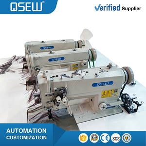 QS-842 a tre teste per la trama di una macchina per fare parrucca parrucca parrucca per capelli doppio ago punto a punto di blocco macchina da cucire industriale - Product Image 1