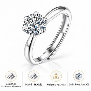 2กะรัตราคาถูกเงินสเตอร์ลิง925 <span class=keywords><strong>Moissanite</strong></span> รัศมีแหวนเพชรรอบสดใสตัดสำหรับเธอ<span class=keywords><strong>แหวน</strong></span>แต่งงานผู้หญิงเครื่องประดับ - Product Image 3