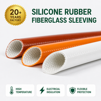 Gaine isolante en fibre de verre enduite de silicone / Certifiée CE 7000V pour la protection des câbles industriels et la réparation des fils sur mesure