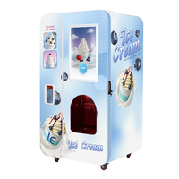 Machine à crème glacée molle automatique LE VENDING pour animaux de compagnie, adaptée aux chiens, multi-saveurs, 110V/220V, poudre de crème glacée au lait universelle
