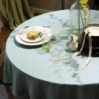 Nappe ronde en polyester rétro pastoral américaine et européenne, écologique, lavable, motif floral, pour usage domestique