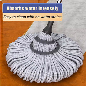 Serpillère en microfibre rotative à 360° auto-essoreuse, télescopique, <span class=keywords><strong>pliable</strong></span>, pour nettoyage des sols domestiques, à prix réduit - Product Image 2