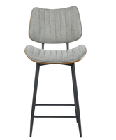 Chaise de comptoir moderne rembourrée en velours, dossier solide, pieds en métal, style minimaliste, pour salon, loisirs, mobilier de maison