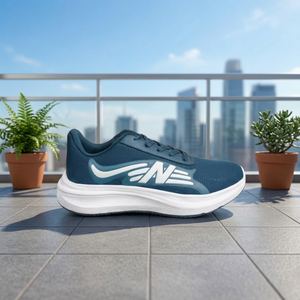 Zapatillas de correr de malla transpirable para hombre, zapatillas deportivas ligeras con cordones, calzado antideslizante con amortiguación, calzado de pista, calzado de malla transpirable para hombre - Product Image 1