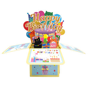 Scatola 3D Estraibile per Festa di <span class=keywords><strong>Compleanno</strong></span> a Tema Gatto con Scenografia di Gatti e <span class=keywords><strong>Auguri</strong></span> di <span class=keywords><strong>Buon</strong></span> <span class=keywords><strong>Compleanno</strong></span> - Product Image 2