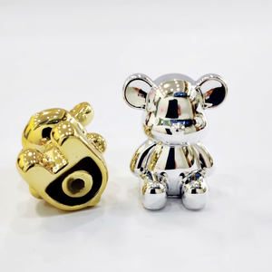 Poignée d'ameublement en plastique en forme d'ours, design contemporain, 3,4 cm de haut, filetage M4, forme originale, installation facile - Product Image 1