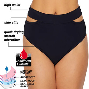 Parte inferior de <span class=keywords><strong>Bikini</strong></span> de cintura <span class=keywords><strong>alta</strong></span> para mujer a prueba de fugas Menstrual suave elástico Mujer período <span class=keywords><strong>Bikini</strong></span> parte inferior Anti-UV traje de baño - Product Image 6