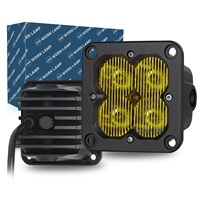 Faro da Lavoro a LED Giallo da 3 Pollici PL-3, 20W 6000K, per Fuoristrada, Montaggio a Filo