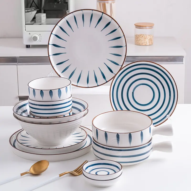 Assiettes en céramique, vaisselle de table pour mariage et événements, style japonais, pour le dîner, nouvelle collection 2020