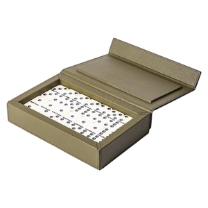 <span class=keywords><strong>Juego</strong></span> de <span class=keywords><strong>dominó</strong></span> de cuero de diseñador de lujo personalizado de fábrica <span class=keywords><strong>Juego</strong></span> de cuero para la familia - Product Image 4