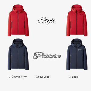 Wholesale Durable Waterproof Outdoor <b>Jackets</b> Customized Logo Embroidered Hooded Thickened Work Shirt <b>Jackets</b> Corporate Uniforms - Product Image 5