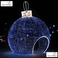 Grande boule LED géante pour décoration de Noël extérieure, indice de protection IP44, blanc chaud 2700K, CRI élevé 80, durée de vie de 50 000 heures, facile à installer