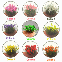 Matériel de décoration DIY pour diorama de table de sable ferroviaire, échelle HO N, 10 mm, 15 pièces + 8 pièces de bonus, grappes de fleurs rondes