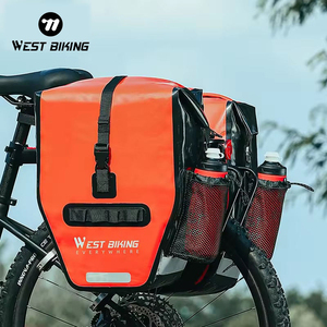 Sacoche de Selle Arrière Double pour Vélo Longue Distance 50L Imperméable avec Logo Réfléchissant pour Voyage en Extérieur - Product Image 1