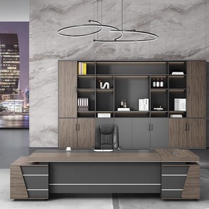 Chất lượng cao hiện đại sang trọng tùy chỉnh cổ điển nội thất văn phòng điều hành L hình bàn quản lý CEO ông chủ bảng văn phòng bàn - Product Image 5