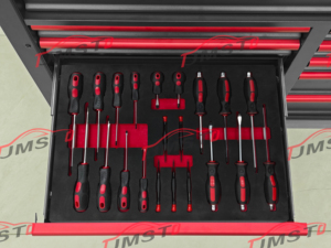 Banc de travail classique en <span class=keywords><strong>bois</strong></span> avec dessus en acier SPCC rouge, 12 tiroirs, ensemble d'outils manuels professionnels de 471 pièces avec serrure à clé, OEM disponible - Product Image 4