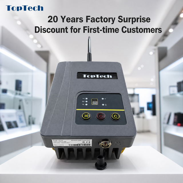 Toptech TRU35 External Radio 30W UHF LoRa Protocol IP67 25km OEM RTK GNSS Receiver 4G/WiFi/ Magnesium-Aluminum Alloy