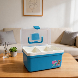 <b>Storage</b> <b>Box</b> Plastic Rectangle With Handle And Compartment For Food Or Medicine <b>Storage</b> - Product Image 4