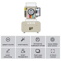 Mesin Foto Booth Cermin Yixile yang Dioperasikan dengan Koin/Uang Tunai, Mesin Vending Foto Booth Cetak Instan dengan Printer Kios