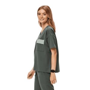 Ensembles d'uniformes d'infirmière 100% coton personnalisés pour femmes surdimensionnés Médical Scrubs Broderie Slim Cargo Jogger Pantalon décontracté pour l'été - Product Image 4