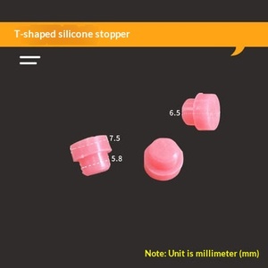 Spray-plating Hoge temperatuurbestendige T-seal siliconen plug met gat T-vormige rubberen plug M3-M6mm China - Product Image 2