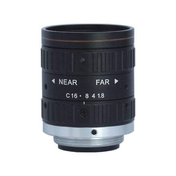 ITS/FA Low Distortion 8 Megapixel 8mp Resolution Manual Iris F1.8 to F16 1" 16mm Sensor F25mm 25mm Focal Length C Mount Lens
