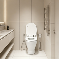 Siège de toilette en bois à fermeture douce - 18 pouces, couleur blanche