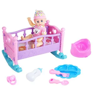 14 inch toys baby doll accessories set with 12 sounds and bed