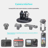 Soporte de Tapa Superior para Manillar de Bicicleta de Aleación de Aluminio para Cámaras de Acción DJL Insta 360 GoPro, Accesorios para Bicicleta