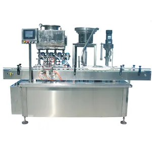 YMF4C1 Automatic glass plastic bottle jar ketchup chilli sauce oil servo filling capping machine