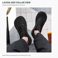 Sepatu Jalan Pria dengan Tali dan Bagian Atas Berbahan Mesh serta Midsole EVA untuk Penggunaan Sehari-hari