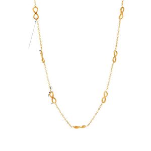 Conjunto de Joyería de Acero Inoxidable para Chicas a la Moda - Collar, Aretes y Pulsera con Número 8 Chapados en Oro para Bodas - Product Image 5