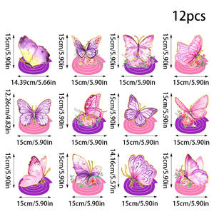 Colgante en espiral de papel con tema de mariposa de estilo moderno, colgante decorativo <span class=keywords><strong>para</strong></span> decoración de fiesta nueva con borde cruzado - Product Image 2