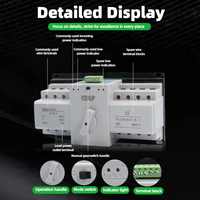 Commutateur de transfert automatique ATS triphasé 4P 4 pôles 63A 100A 125A AC 230V double alimentation automatique et manuelle