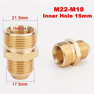 M22 to M14 Male to Male Thread Brass Fitting Hose Extension to Hose Coupler Quick Connector Power Washer Adapter - Product Image 3