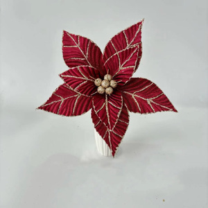 Hai Lớp Giáng Sinh Trang Trí Nhung Sáng Bóng Cánh Hoa Nhân Tạo Cho Cây Đồ Trang Trí Và Trang Trí Kỳ Nghỉ - Product Image 6