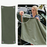 Serviette de plage magnétique anti-sable à séchage rapide avec aimants intégrés pour chaise de plage, porte de voiture, piscine, voyage, yoga
