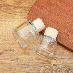 Venta caliente 30ml 50ml 100mL Perfume redondo Engarzado <span class=keywords><strong>en</strong></span> botella de vidrio con bomba tapa de madera para Perfume loción Perfume botella de vidrio - Product Image 4