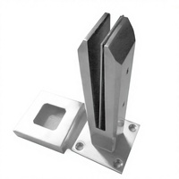 Système de clôture de piscine moderne en acier inoxydable 2205 brossé, robuste, avec base carrée solide, résistant à la rouille et réglable
