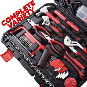 <b>Hand</b> <b>Tool</b> <b>Set</b> 151 Piece Carbon Steel 1/4 In Socket Drive Hard Case Kit For Home Use Dropshipping - Product Image 2