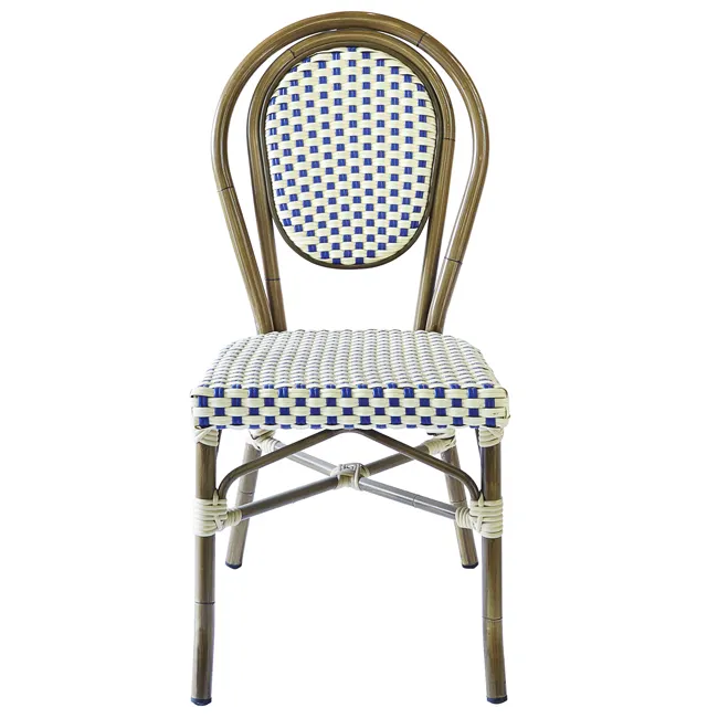 Folding Chairs Classic Rattan Garden Furniture Aluminium Blue Cane Outdoor Chair