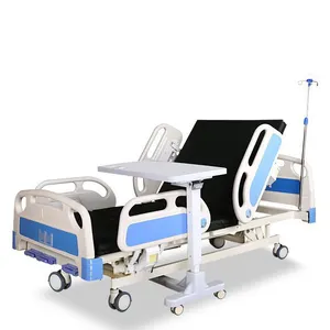 Mesa de comedor de hospital sobre mesa de cama mesita de noche médica comedor elevador hidráulico muebles de hospital mesa de cama de ABS móvil