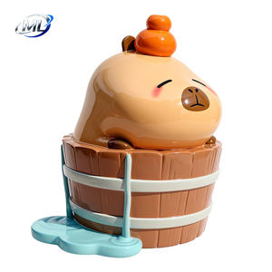 Custom Art Cute Cartoon Capybara Fiberglass Sculpture Statue Hand-painted Durable Crafts Decor <b>Garden</b> Outdoor Space City Square - Product Image 6