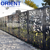 Panneaux d'écran découpés au laser de conception d'écrans de jardin en métal décoratifs de cloison Panneau de mur de façade de revêtement en aluminium