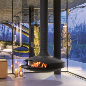 Cheminée intérieure à <span class=keywords><strong>bois</strong></span> MEISU.CH Truefire Combustion, chauffage décoratif d'ambiance, 1000/1200 mm - Product Image 2