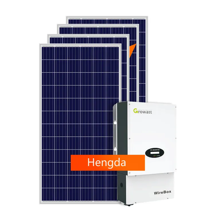 Hengda 50kw on grid farm system roof mounting solar structure