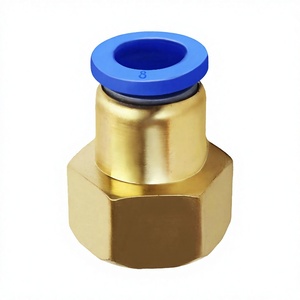 EBM YIIDNN PCF Pneumatic <b>Quick</b> <b>Connector</b> Fitting Threaded Straight 1/8" 1/4" 3/8" 1/2" Female Brass OD 4/6/8/10/12mm Hose - Product Image 2