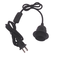 E26 E27 Douille de lampe suspendue Interrupteur marche-arrêt Prise de câble 1.5M pour plafonniers
