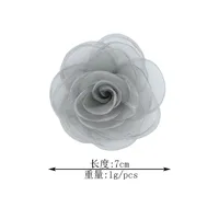 Chine bonnes conceptions de têtes de fleurs de broches et épingles de créateurs de fleurs en ruban organza roses en mousseline de soie pour le bricolage