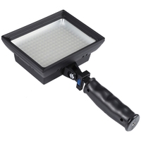 Lampe vidéo LED-187A 187 LED avec batterie NP-F770 7.4V 4400mAh, diffuseurs et filtre jaune pour caméscope, noire